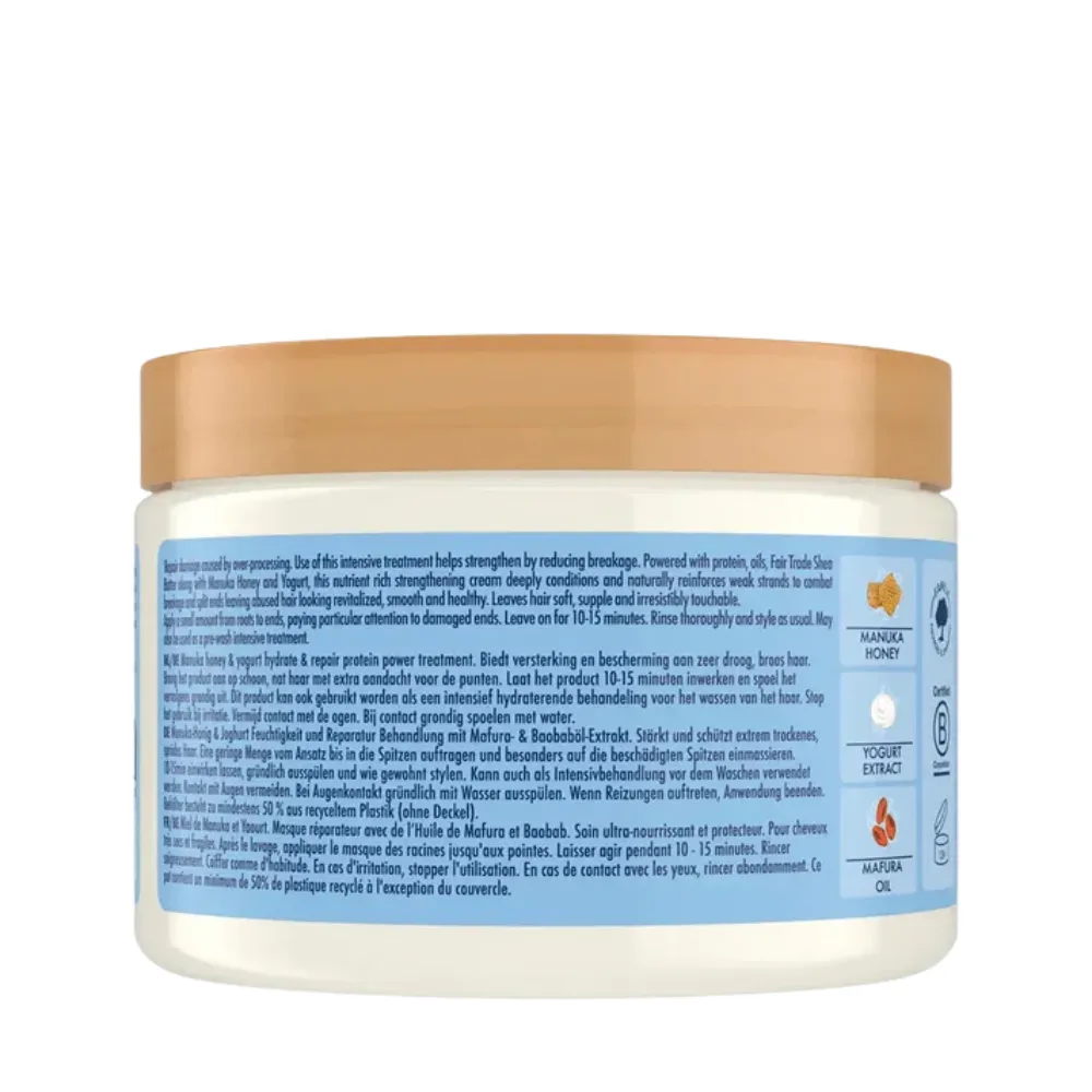 Shea Moisture Yogurt Hydrate and Manuka Honey + Repair Protein-strong Treatment 355ml - 1